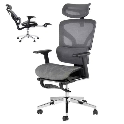 Ergonomic Office Chair, Comfortable Desk Chair with High Back Support and 3D Adjustable Armrests, Swivel Task Chair for Work, Study, Gaming