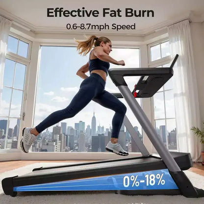 YOSUDA TM2 Foldable Treadmill With Quite Brushless Motor, Indoor exercise for Women/Men