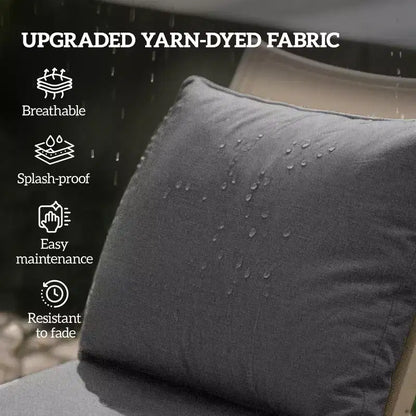 8 Patio Chair Cushions with Seat & Backrest, Fade Resistant Seat Replacement Cushion Set