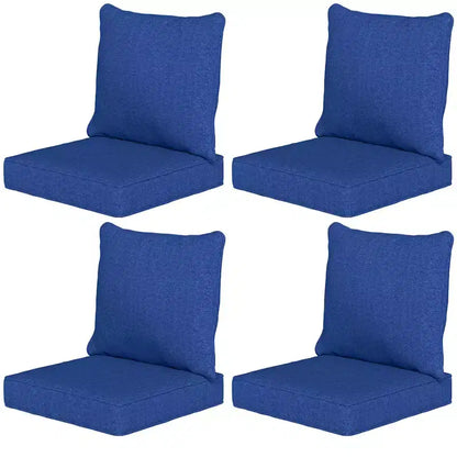 8 Patio Chair Cushions with Seat & Backrest, Fade Resistant Seat Replacement Cushion Set