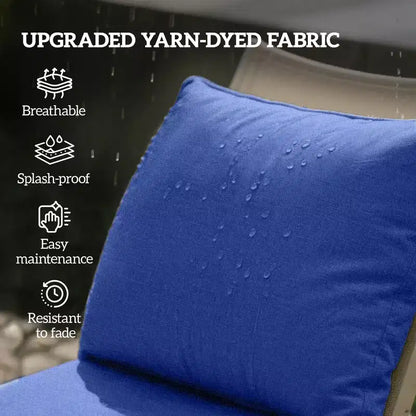 8 Patio Chair Cushions with Seat & Backrest, Fade Resistant Seat Replacement Cushion Set