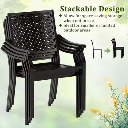 Ensemble de salle à manger extérieur extensible Gymax 7 pièces avec plateau de table à lattes et sièges pour terrasse et jardin