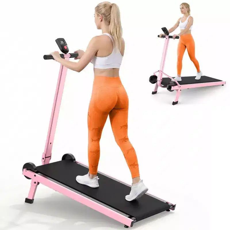 Sailvan Walking Pad Treadmill, Manual Walking Pad Foldable with Incline Handle Bar, Exercise Fitness Treadmill Compact Build for Home 500lbs Capacity