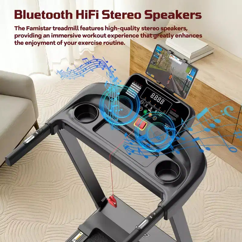 3.75HP Smart Digital Folding Exercise Machine - Electric Motorized Treadmill