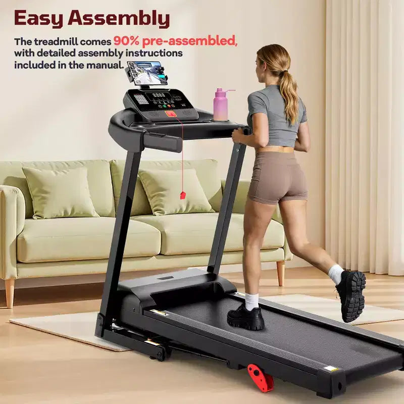 3.75HP Smart Digital Folding Exercise Machine - Electric Motorized Treadmill