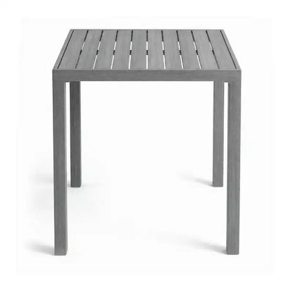 Martha Stewart Bedford 5 Piece Aluminum Patio Set, 4 Bar Stools with Cushions, 35.5 Square Patio Table