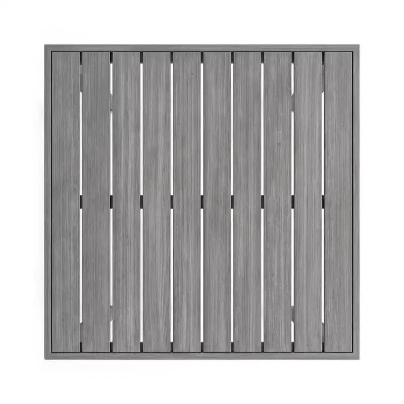 Martha Stewart Bedford 5 Piece Aluminum Patio Set, 4 Bar Stools with Cushions, 35.5 Square Patio Table