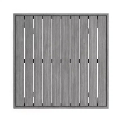 Martha Stewart Bedford 5 Piece Aluminum Patio Set, 4 Bar Stools with Cushions, 35.5 Square Patio Table