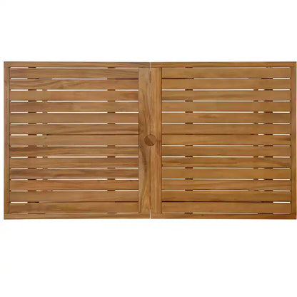 GDFStudio Lena Ensemble de salle à manger d'extérieur 5 pièces en bois d'acacia avec table rectangulaire de 150 cm et trou pour parasol