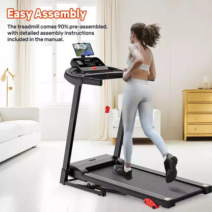 3.5HP Folding Treadmill for Home w/ incline&71 Workouts, 300 lbs Capacity Treadmill,APP w/ Free Train Courses,Dual HiFi Speakers,Exercise Equipment