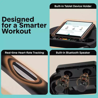 SereneLife Foldable Smart Digital Treadmill - 12 Preset Programs (SLFTRD40BT)