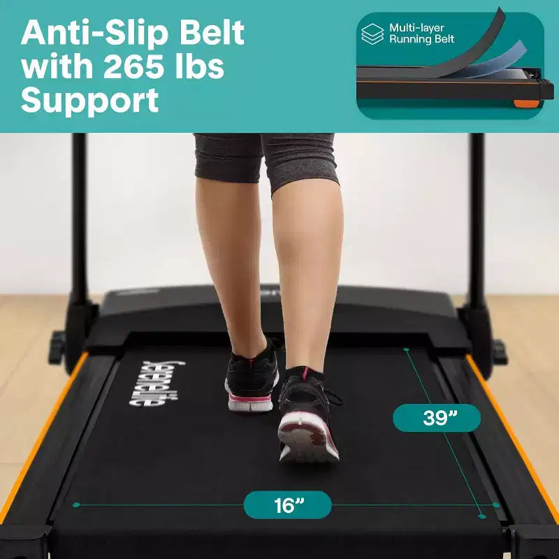SereneLife Foldable Smart Digital Treadmill - 12 Preset Programs (SLFTRD40BT)