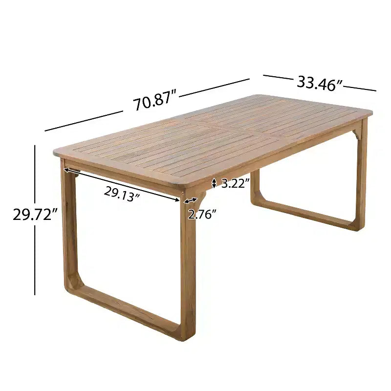 Christopher Knight Home Chasel Patio Modern Acacia Wood 5-Piece Dining Set with 4 Rope Dining Chairs