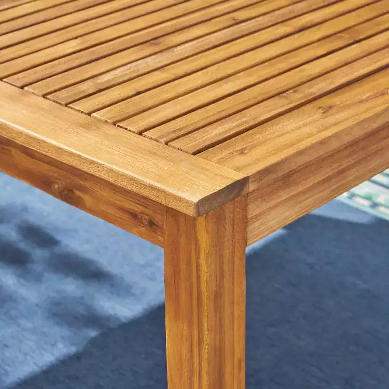 Ensemble de salle à manger 7 pièces Christopher Knight Home Lan Farmhouse en bois d'acacia avec table extensible et motif en osier