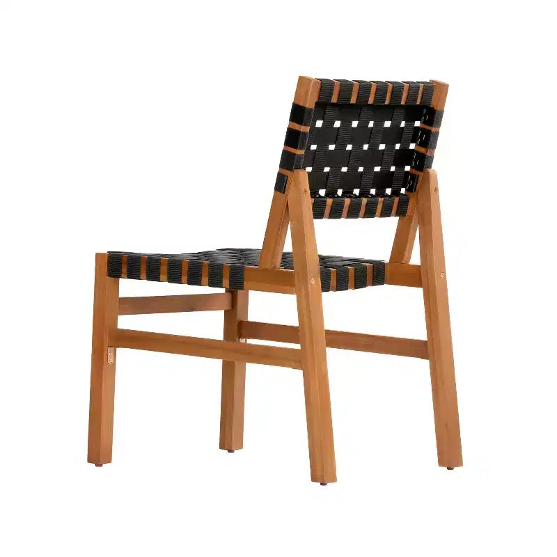 Christopher Knight Home, ensemble de salle à manger d'extérieur moderne de 5 pièces en bois d'acacia avec corde tressée en PE et table à lattes