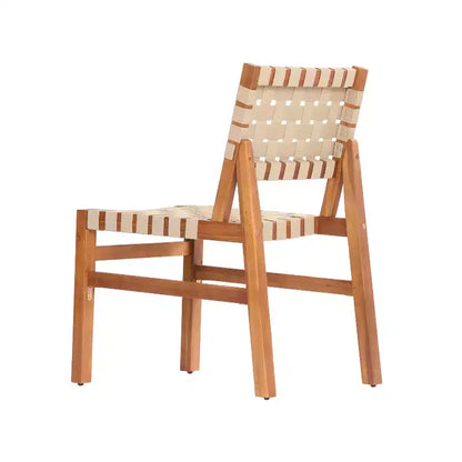 Christopher Knight Home, ensemble de salle à manger d'extérieur moderne de 5 pièces en bois d'acacia avec corde tressée en PE et table à lattes