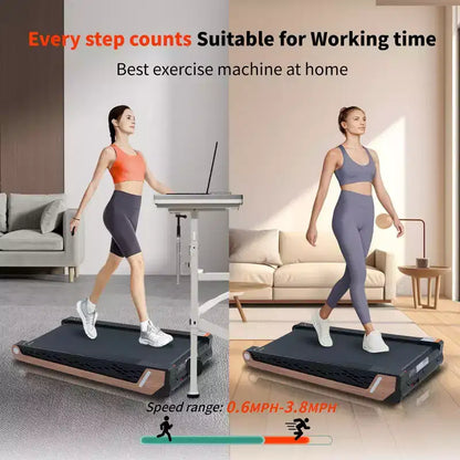 8 Incline Portable Treadmill  Under Desk Walking Pad with 2.55HP Motor, 220 lbs Capacity, LED Display, Space-Saving Design for Home Office