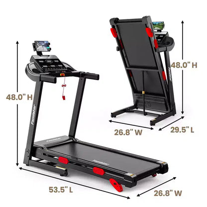 Treadmill on Sale - 3.75HP Foldable Treadmill for Home, 10% Incline, App Control, Compact for Small Spaces, 330 lbs Capacity, Walking Jogging Running