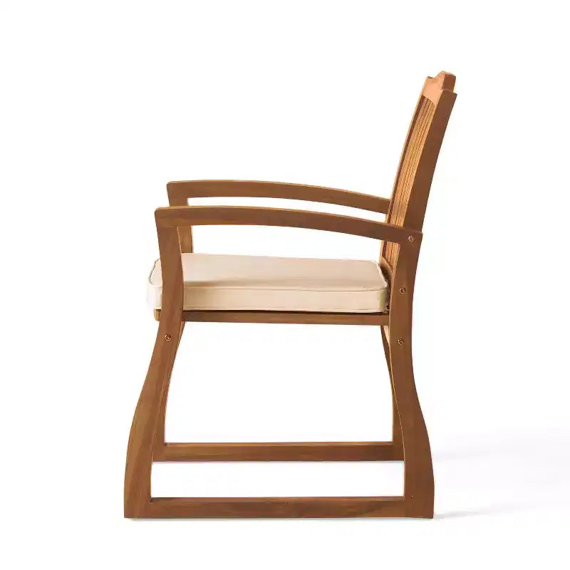 Christopher Knight Home Soren, ensemble de salle à manger moderne de 7 pièces pour terrasse, en acacia, avec table à lattes extensible et coussins