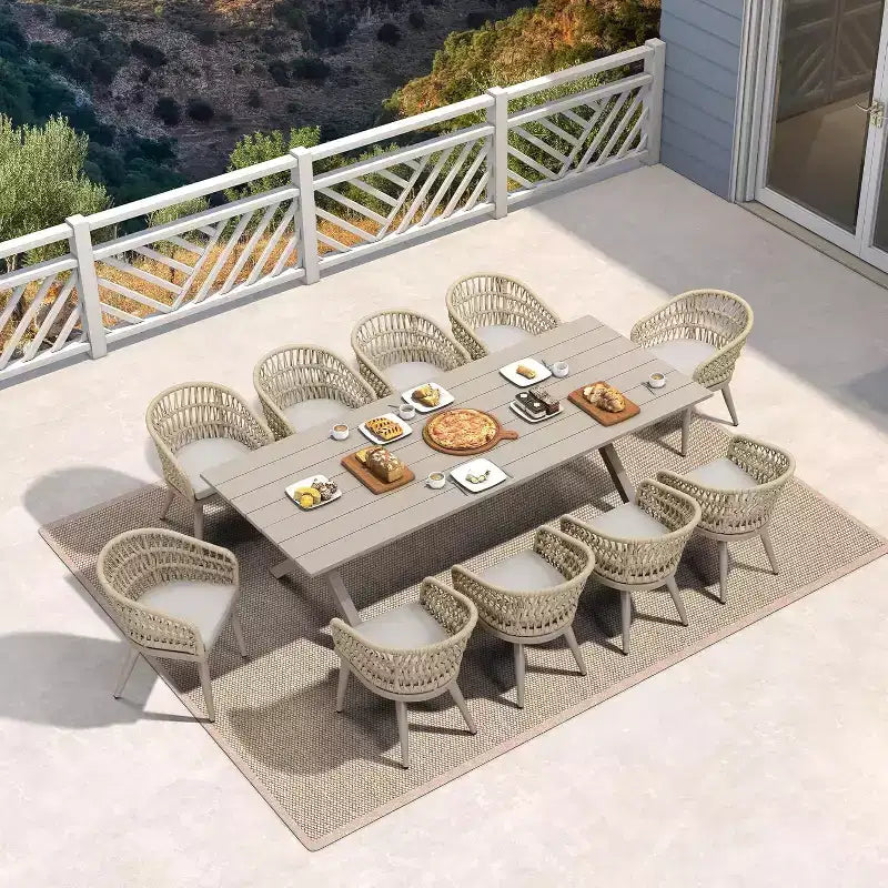PURPLE LEAF Outdoor Dining Set All-Weather PE Rattan Outdoor Patio Furniture Set
