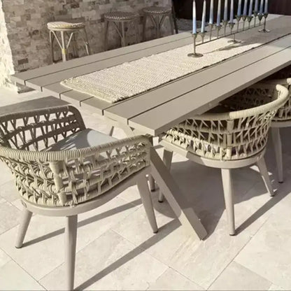 Ensemble de salle à manger d'extérieur PURPLE LEAF en rotin PE tout temps pour patio