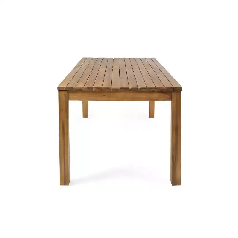 Christopher Knight Home Rasmus Modern 7 Piece Patio Acacia Dining Set with Expandable Slatted Table and Cushion