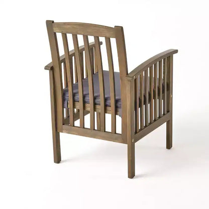 Christopher Knight Home Rasmus Modern 7 Piece Patio Acacia Dining Set with Expandable Slatted Table and Cushion