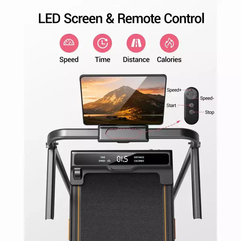 3 in 1 Walking Pad Treadmill with 16% Incline, Folding Treadmill with Handle Bar, Portable Treadmills for Home Small, 220 Lbs Capacity