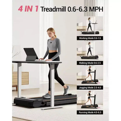 3 in 1 Walking Pad Treadmill with 16% Incline, Folding Treadmill with Handle Bar, Portable Treadmills for Home Small, 220 Lbs Capacity