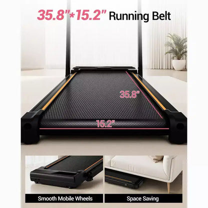 3 in 1 Walking Pad Treadmill with 16% Incline, Folding Treadmill with Handle Bar, Portable Treadmills for Home Small, 220 Lbs Capacity