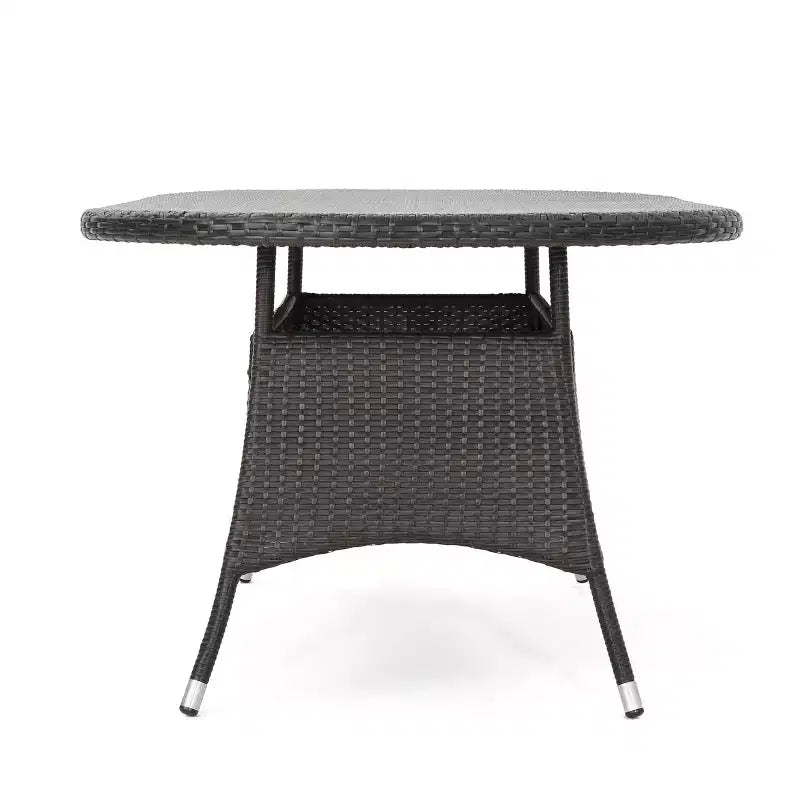 Christopher Knight Home Quinn Transitional 7 Piece Outdoor Iron Rattan Dining Set