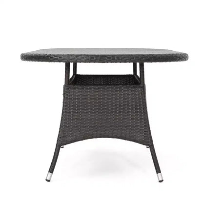 Christopher Knight Home Quinn Transitional 7 Piece Outdoor Iron Rattan Dining Set