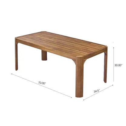 Christopher Knight Home Arman – Ensemble de salle à manger moderne 6 pièces en acacia pour patio avec osier et design à lattes