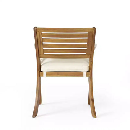 Christopher Knight Home Morgan Ensemble de salle à manger 7 pièces en bois d'acacia rustique avec coussins
