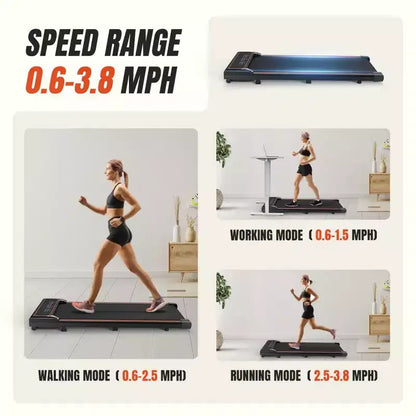 NAYSAYE Walking Pad Treadmill Compact Quiet Portable Under Desk Walking Machine for Home and Office Exercise, Silver, 42.2*19.2*3.58