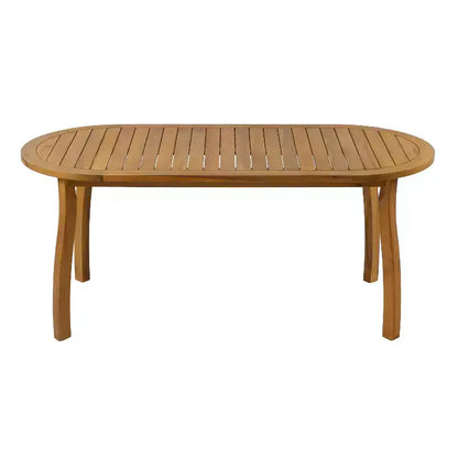 Christopher Knight Home Synci Ensemble de salle à manger moderne 7 pièces en acacia pour patio avec table à lattes et design en osier