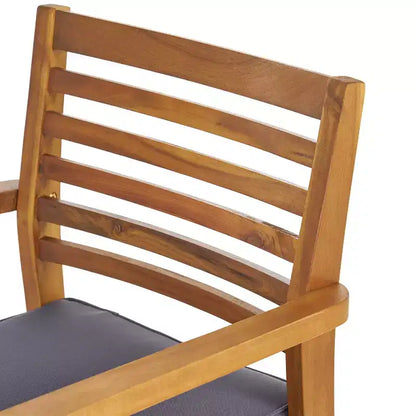 Ensemble de salle à manger d'extérieur rustique Emerson de 7 pièces en bois d'acacia avec coussins Christopher Knight Home
