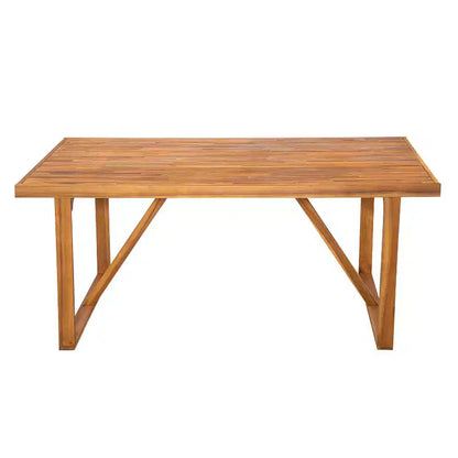 Christopher Knight Home Perla Ensemble de salle à manger d'extérieur rustique 7 pièces en bois d'acacia avec coussins