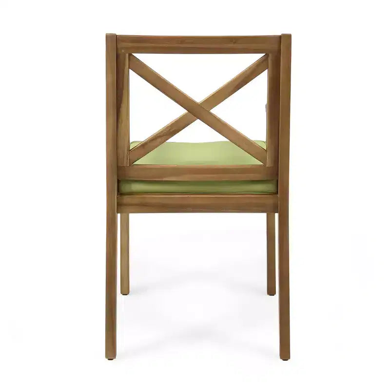 Christopher Knight Home Mille Rustic 7 Piece Patio Acacia Wood Dining Set with Cushions