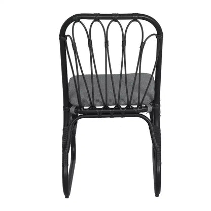 Christopher Knight Home Zion Table à Manger Moderne 7 Pièces en Bois d'Acacia avec Chaises en Rotin et Fer pour Patio