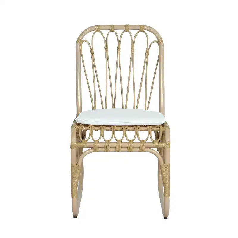 Christopher Knight Home Zion Table à Manger Moderne 7 Pièces en Bois d'Acacia avec Chaises en Rotin et Fer pour Patio