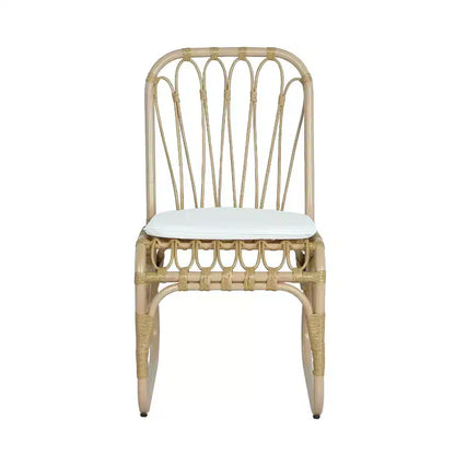 Christopher Knight Home Zion Table à Manger Moderne 7 Pièces en Bois d'Acacia avec Chaises en Rotin et Fer pour Patio