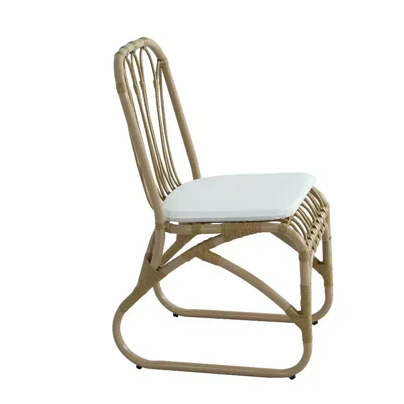 Christopher Knight Home Zion Table à Manger Moderne 7 Pièces en Bois d'Acacia avec Chaises en Rotin et Fer pour Patio