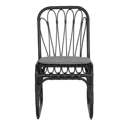 Christopher Knight Home Zion Table à Manger Moderne 7 Pièces en Bois d'Acacia avec Chaises en Rotin et Fer pour Patio
