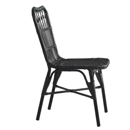 Christopher Knight Home Bruni Modern 7 Piece Patio Iron and PE Rattan Dining Set with Oval Table