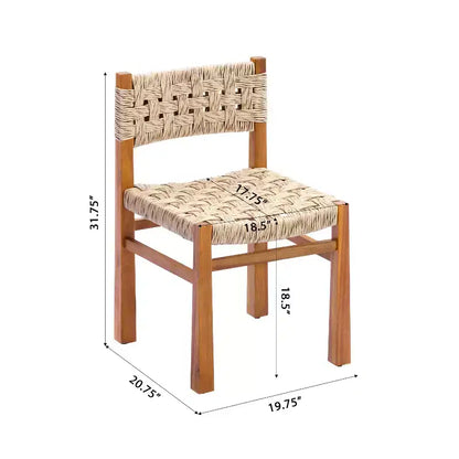 Christopher Knight Home Laksmi Modern 7 Piece Acacia Dining Set with Expandable Slatted Table and Wicker Design
