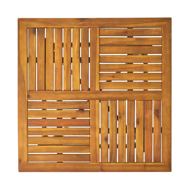 Christopher Knight Home Zola Modern 5 Piece Patio Acacia Dining Set with Square Slatted Table