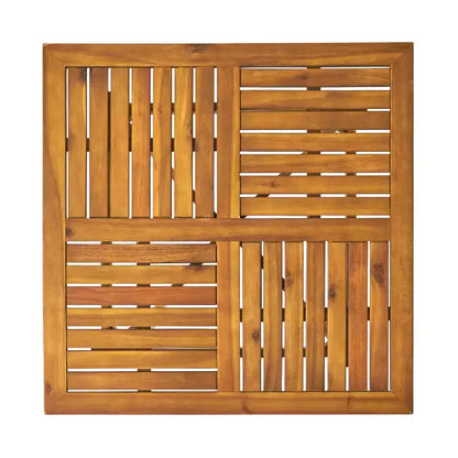Christopher Knight Home Zola Modern 5 Piece Patio Acacia Dining Set with Square Slatted Table