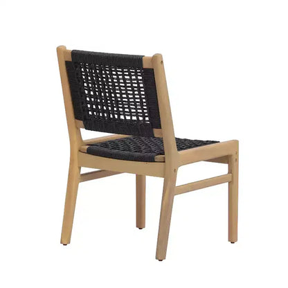 Christopher Knight Home Oksana Farmhouse 7 Piece Patio Acacia Dining Set with Rectangular Slatted Table and Wicker Design