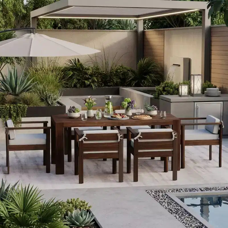 Polibi 7-Piece All-Weather Patio Dining Set